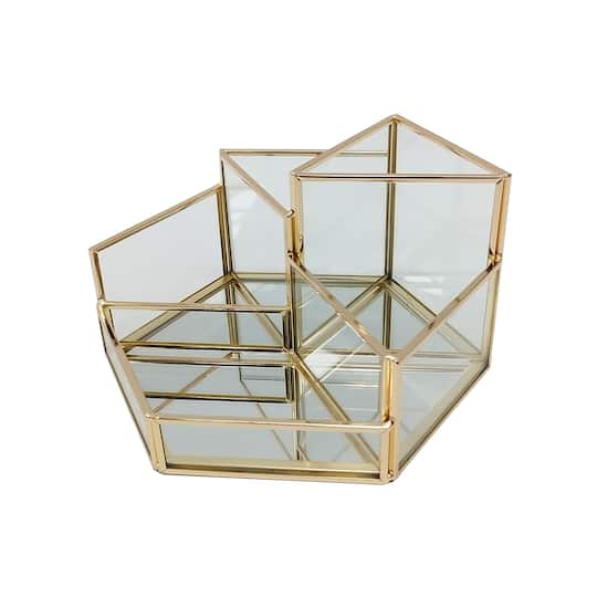 8" Hexagonal Glass Trinket Box by Ashland®